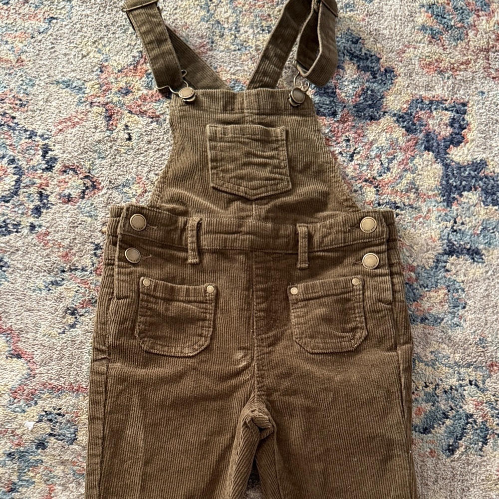 Jamie Kay Olive Corduroy Overalls